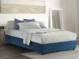 Letto matrimoniale contenitore blu 175x205cm con materasso - Apel