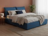 Letto matrimoniale contenitore blu 175x205cm rete con materasso - Amelinda