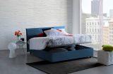 Letto matrimoniale contenitore blu 175x215cm con rete inclusa - Arcan