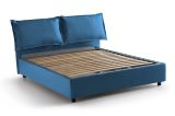 Letto matrimoniale contenitore blu 175x215cm materasso incluso - Amy