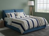 Letto matrimoniale contenitore blu 175x215cm rete inclusa - Aris