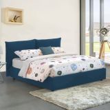 Letto matrimoniale contenitore blu 190x215cm stabile - Arpino