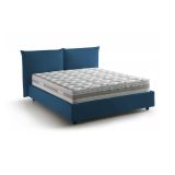 Letto matrimoniale contenitore blu 190x225cm imbottito - Arcole