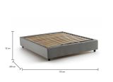 Letto matrimoniale contenitore grigio 175x205cm - Annibale