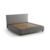 Letto matrimoniale contenitore grigio 175x205cm moderno - Ashlee