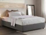 Letto matrimoniale contenitore grigio 175x205cm rivestimento lavabile - Apel