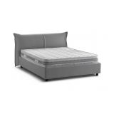 Letto matrimoniale contenitore grigio 175x205cm salvaspazio - Akio