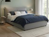 Letto matrimoniale contenitore grigio 175x205cm struttura in legno - Alabaster