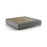 Letto matrimoniale contenitore grigio 175x215cm - Alaska