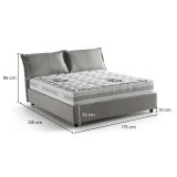Letto matrimoniale contenitore grigio 175x215cm chic - Amy