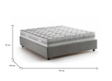 Letto matrimoniale contenitore grigio 175x215cm minimal - Alessander