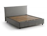 Letto matrimoniale contenitore grigio 175x215cm rivestimento in tessuto - Arcan