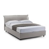 Letto matrimoniale contenitore grigio 175x215cm rivestimento lavabile - Apaia
