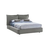 Letto matrimoniale contenitore grigio 180x220cm classico - Adi