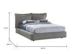 Letto matrimoniale contenitore grigio 180x220cm classico - Adi
