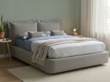 Letto matrimoniale contenitore grigio 180x220cm classico - Adi