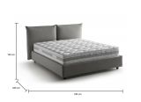 Letto matrimoniale contenitore grigio 190x225cm - Arcole