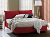 Letto matrimoniale contenitore rosso 175x205cm sfoderabile - Anjin
