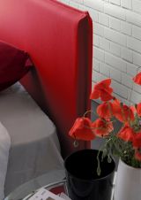 Letto matrimoniale contenitore rosso 175x215cm rivestimento lavabile - Arcan