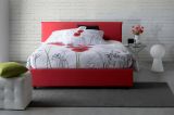 Letto matrimoniale contenitore rosso 175x215cm rivestimento lavabile - Arcan