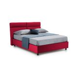 Letto matrimoniale contenitore rosso 177x216cm struttura in metallo - Alcatron