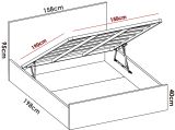 Letto matrimoniale contenitore rovere 158x197cm - Barolo