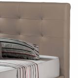 Letto matrimoniale contenitore tortora 171x204cm imbottito - Albanio