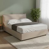 Letto matrimoniale contenitore tortora 175x205cm classico - Amilcare