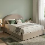 Letto matrimoniale contenitore tortora 175x205cm design - Alastorn