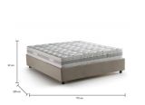 Letto matrimoniale contenitore tortora 175x205cm minimal - Apel