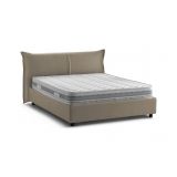 Letto matrimoniale contenitore tortora 175x205cm salvaspazio - Akio