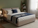 Letto matrimoniale contenitore tortora 175x215cm con materasso - Amy