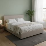 Letto matrimoniale contenitore tortora 175x215cm moderno - Arcan