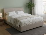 Letto matrimoniale contenitore tortora 175x215cm moderno - Arcan