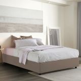 Letto matrimoniale contenitore tortora 175x215cm rivestimento lavabile - Alessander