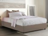 Letto matrimoniale contenitore tortora 175x215cm rivestimento lavabile - Alessander