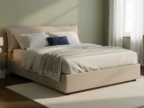 Letto matrimoniale contenitore tortora 175x215cm stabile - Apaia