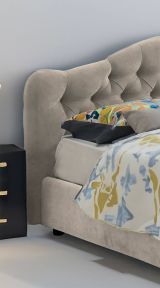 Letto matrimoniale contenitore tortora 190x210cm struttura in metallo - Arex