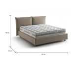 Letto matrimoniale contenitore tortora 190x215cm - Arpino