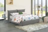 Letto matrimoniale Cristel, Letto contenitore con rivestimento in tessuto, 100% Made in Italy, Apertura frontale, con materasso Cm 160x190 incluso, Grigio