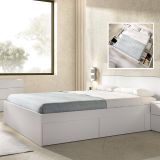 Letto matrimoniale economico bianco 160x197cm - Angus