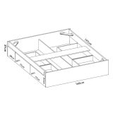 Letto matrimoniale economico bianco 160x197cm - Angus