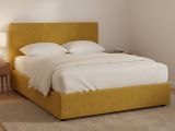 Letto Matrimoniale Giallo Ocra Sfoderabile Contenitore, Dimensione Materasso 160x190 cm - Lioni
