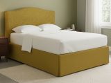 Letto Matrimoniale Giallo Ocra Sfoderabile Contenitore, Dimensione Materasso 160x190 cm - Turania
