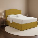 Letto Matrimoniale Giallo Ocra Sfoderabile Contenitore, Dimensione Materasso 160x200 cm - Orgiano