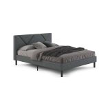 Letto matrimoniale grigio 169x204cm imbottito - Morpheus