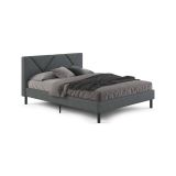 Letto matrimoniale grigio 169x214cm imbottito - Hypnos