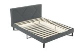 Letto matrimoniale grigio 169x214cm imbottito - Hypnos