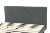 Letto matrimoniale grigio 169x214cm imbottito - Hypnos