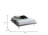 Letto matrimoniale grigio 180x215cm sfoderabile - Pietersite